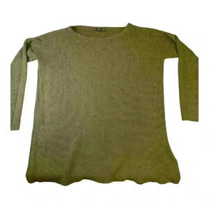 Zara Women Pullover Sweater  Long Sleeve Green Size Medium Woman